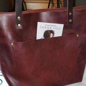 Portland leather tote